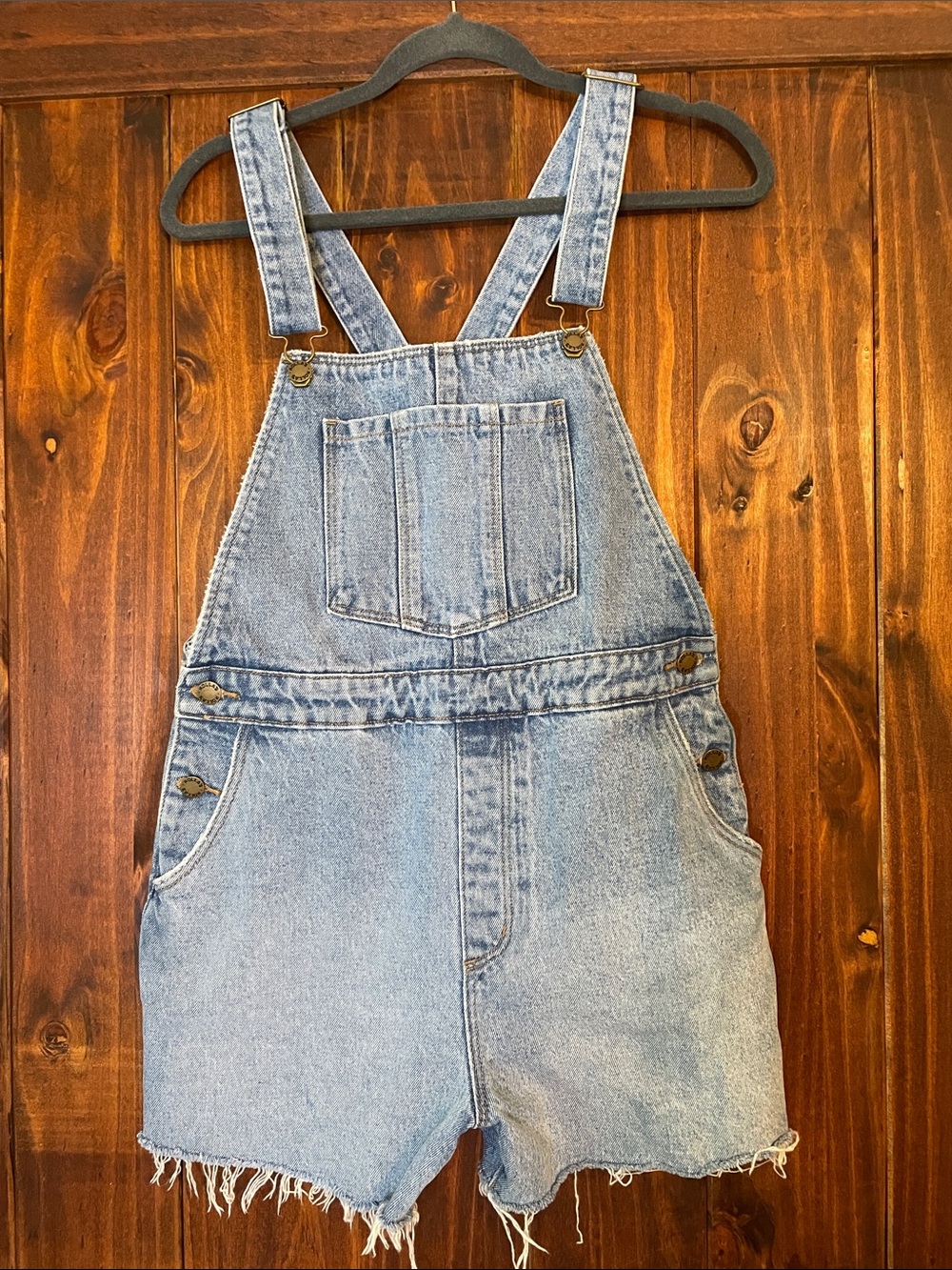 ROLLA'S classic blue denim short overalls SzM/10